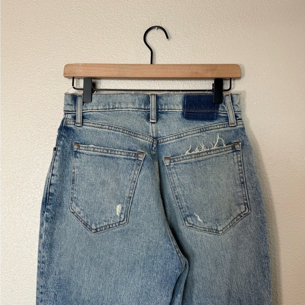 Abercrombie 90s Straight Ultra High Rise Curve Love Split Hem Jeans 27 - Picture 6 of 7